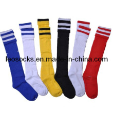 Custom Logo Cotton Football Striped Socks in Hot Sale